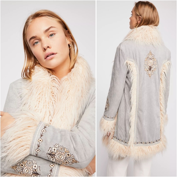 New spell designs joplin jacket shearling S/M blue - Picture 5 of 16